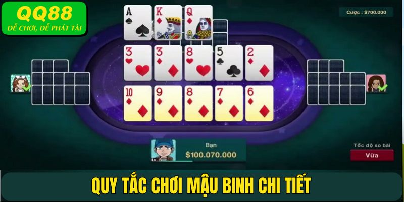 Nắm vững quy tắc chơi Mậu Binh để sắp xếp chi chính xác